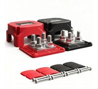 AULESSE 400A 12V-48V Heavy Duty Busbar Copper Bus Bar 4xM10 Power Distribution Block, Module Design Busbar Box with Cover Battery Terminals Block Studs for Car RVs Yacht Marine Solar-Red+Black
