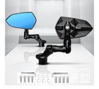 AULESSE Motorcycle Rearview Mirrors 1 Pair, CNC Motorcycle Handlebar Mirrors, Anti-Glare Adjustable Side Mirrors Compatible with Scooters Motorcycles Electric Vehicles with M8/M10 Screws