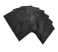 AULIGET 3mm Subway Self Adhesive Wall Tiles, 7.5 x 15cm PVC Faxu Stone Stick on Tile, Splashback Tile Stickers for Kitchen & Bathroom (100, Black Slate)