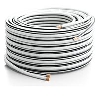 Auline 15m White Loudspeaker Speaker Cable 2x 2.5mm² Cross Sectional Area