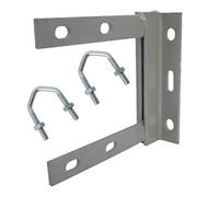 Auline 6" x 6" Painted Wall TV Aerial Mast Pole Mounting Bracket with 2 x V Bolts