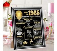 Auliuse 1965 Poster Framed 60th Happy Birthday Party Decoration Poster Anniversary Idea Home Decor Birthday Gifts for Boys and Girl (1965)