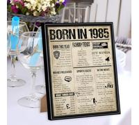 Auliuse 1985 Poster Framed Vintage Birthday Poster Gifts Happy 40th Decorations Gifts Birthday Anniversary for Men and Women (1985)