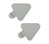 Auliuse 2 Packs Sunglasses Holder for Car Sun Visor Accessories, Magnetic Leather Sunglass Holder, Eyeglass Hanger Clip for Car, Car Universal Car Visor Accessories for Men Women(Grey)