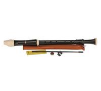 Aulos Tenor Recorder 211A - 3-Piece ABS, Baroque/English Fingering, Performance, Dark Brown/Ivory