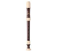 Aulos 703W Series "Haka" Descant Recorder - Modeled on the Iconic Richard Haka Design - Brown/Ivory ABS Construction - English Fingering