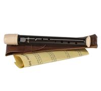 Aulos C-Garklein recorder Symphony 501S, flute (baroque fingering, complete with bag and fingering chart, synthetic resin, bent windway), dark brown