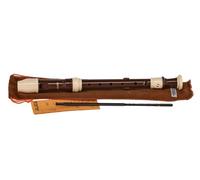 Aulos C soprano recorder Bel Canto 105A, flute (baroque fingering, complete with bag, wiper stick and fingering chart, synthetic resin, thumb rest), medium brown