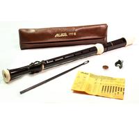 Aulos 511B Symphony Tenor Recorder - English Fingering - Rich & Deep Tone - Strong ABS Resin Construction - Black/Ivory - with Storage Bag, Cleaing Rod and Thumb Rest