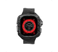 Aulumu A01 Carbon Fibre Case with Apple Watch Ultra Band 49MM | Luxury Lightweight Design | Only for Apple Watch Band Ultra 1/2 49mm | Carbon Fibre Case with Black Straps