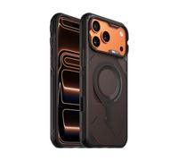 Aulumu A17 Rugged Case for iPhone 17 Pro Case Compatible with MagSafe, Built-in Drop Protection, Touch Sensitive Buttons, Military Grade Outdoor Design, Black