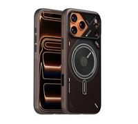 Aulumu A17 Transparent Case for iPhone 17 Pro Max, Magnetic & Thermal CoolHyper Technology | Magsafe Compatible | Camera Control - Grey Translucent Touch