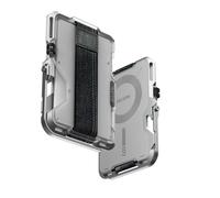 Aulumu G03 Transparently Magnetic Wallet Card Holder | Magnetic Wallet Compatible with MagSafe | Multi Function - Mobile Phone Stand/Grip | Bottle Opener | RFID Shielding Card - Translucent White