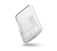 Aulumu M03 Wireless Magnetic Battery, Power Banks [Compatible with MagSafe] with Stand Battery Pack 3,500mAh, Wireless Portable Charger Compatible with iPhone 16/15/14/13/12 Series - White