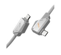 Aulumu M07 240W USB-C to USB-C Cable | USB 3.1 Gen2 10Gbps | 4K@60Hz Video Output Fast Charging | Compatible with iPhone 17/16/15 Pro Max, NVMe SSD, Galaxy S25/S24/S23 Ultra, MacBook Pro - Gray 6.6FT