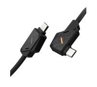 Aulumu M07 240W USB-C to USB-C Carbon Fiber Cable | USB 3.1 Gen2 10Gbps | 4K@60Hz Video Output Fast Charging | For iPhone 17/16/15 Pro Max, NVMe SSD, Galaxy S25/S24/S23 Ultra, MacBook Pro -Black 6.6FT