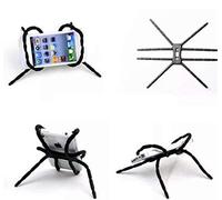 Aulzaju Universal Multi-Function Flexible Spider Phone Stand Car Holder Hanging Mount for iPhone,Moto,Google,Oneplus,Samsung,Andriod All Mobile Phones in Car Bicycle Desk Plane (4 Pack Black)