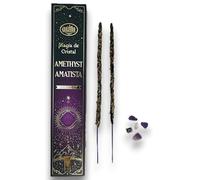 AUM Fragrances Crystal Magic Incense - Incense with Mineral Box - Natural Ingredients - Eco Friendly - No Pesticides - Handmade - Non-Toxic - 20 g. HOSTENATURA (Amethyst)