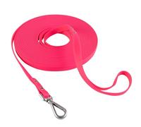 AUMAILI Dog Training Long Leash Waterproof Long Line Heavy Duty Outdoor Recall Lead 10ft 15ft 20ft 30ft 50ft for Small Medium Large Dog (Rose Pink, 20FT)