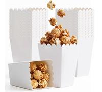 Aumccxz 24Pcs White Popcorn Boxes Mini Popcorn Containers for Movie Night Party Decorations