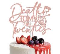 Aumccxz Death to My Twenties Cake Topper - 30th Birthday Cake Topper - Rip 20s Birthday Decorations Rose Gold