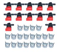AUMEL 1/4" in line Fuel Cut Off Shut Off Value w/Clamp Kit Fit 493960 494768 698183 John Deer AM36141 AM107340 Parts.