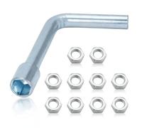 AUMEL 10 Pieces Chainsaw Nut with Hex Socket Wrench L-Shaped 8mm for STIHL FS55 FS38 FS50 KM55 and Other Models Universal M5 Nut Spare Parts for Chainsaw