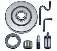 AUMEL 1128 007 1000 Clutch Sprocket Drum Rim Needle Bearing for Stihl MS361 MS 361 044 046 MS440 MS460 Chainsaw Part w/Fuel Oil Filter Line Kit.