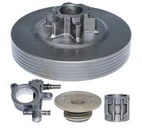 AUMEL 3/8 6T Clutch Drum w/Bearing Oil Pump Worm Gear Kit for Chinese Chainsaw 3800 38cc
