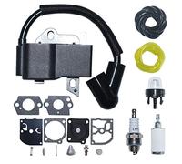 AUMEL 300953003 Ignition Coil Fuel Filter Line Hose Carb Repair Kit for Homelite UT10514 UT10516 Chainsaw Parts w/Spark Plug Primer Bulb Gasket