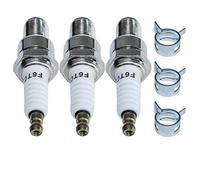 AUMEL 491055 491055S Spark Plug Kit 3Pcs for 491055T 805015 72347 John Deer M78543 Kohler 25 132 12-S 12 132 02-S Champion RC12YC Part with Clamp