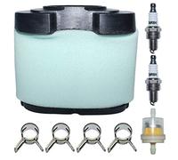 AUMEL 792105 276890 Air Fuel Filter Spark Plug w/Clamps Kit for 792105 792303 407777 40G777 44H777 44K777 44L777 John Deere Z245 Z425 LA155 LA165 LA175 D160 D170