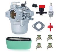 AUMEL 799728 498027 Carburetor Air Filter Kit for B & S 283702 283707 284702 284707 284777 12.5hp Engines Lawn Tractor Mower with Fuel Filter Gaskets Spark Plug Accessories 11 in 1 496894