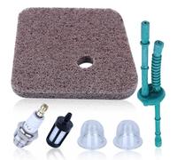 AUMEL Air Filter Kit for STIHL FS38 FS45 FS55 FS45C FS55R HS45 etc. Cotton Air Filter + Fuel Filter + Primer Pump + Fuel Hose + Spark Plug 4140-124-2800 4140 358 7702