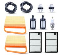 AUMEL Air Filter Pre Cleaner with Fuel Line Spark Plug for Stihl TS410 TS420 Cut-Off Saw Chainsaws with Primer Bulb Fuel Filter Tune Up Kit Replaces 42381401800 42381404403