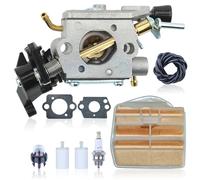 AUMEL C1M-EL37B Carburetor Air Filter Fuel Line Repower Kit for Husqvarna 445 445E 450 450E Gas Chainsaw 506 45 04-01.