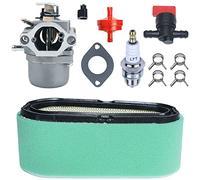 AUMEL Carburetor Air Filter Kit for Briggs & Stratton 699831 694941 498027 283702 283707 284707 284777 12.5hp Carburettor Carb + Gasket + Air & Pre Filter + Spark Plug Accessories 11 in 1