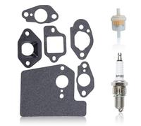 AUMEL Carburetor Gasket Kit with Spark Plug for Honda Lawnmower Engine GCV190 GCV160 GSV190 with Fuel Filter and Professional Gasket BPR5ES BP5ES 19651-Z0L-000