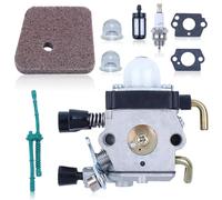 AUMEL Carburetor Kit for Stihl FS55 FS38 FS45 KM55 FS46 FS45C FS46C FS55C, C1Q-S97 Carburetor Air Filter Fuel Line Gasket Spark Plug Kit Lawn Mowers Accessories
