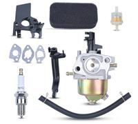 AUMEL Generator Carburetor Kit for Honda GX120 GX160 GX168 GX200 with Oil Hose Gasket, Air Filter, Fuel Filter, Heat Shield, Spark Plug, Lawnmower 5.5HP