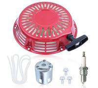 AUMEL GX340 GX390 Recoil Starter Pull Start Assembly Kit for Honda GX610 GX620 GXV390 Engines and 11 13 18hp Lawn Mower, Includes Spark Plug Pull Cord Starter Cup Screws 28400-ZE3-W01ZA