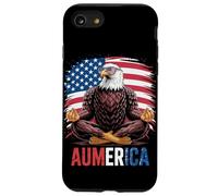 AUMERICA Meditating Eagle Yoga July 4th USA Independence Day Case for iPhone SE (2020) / 7 / 8