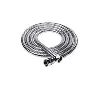 Aumix 1.25 Metres Replacement Shower Hose Standard Bore Stainless Steel Anti-Kink Double Lock Chrome Plated with 2 Washers