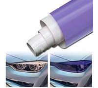 AuMoHall 1 Roll Photochromism TPU Headlight Taillight Tint Transparent Turn to Purple Chameleon Self-Adhesive Tail Light Lamp Cover Film Color Change Under The UV 11.81'' x 118.11''