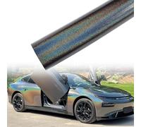 AuMoHall Metallic Holographic Gray Car Vinyl Wrap Gloss Rainbow Gray Chameleon Car Body Protective Film with Sparkling Diamond Color Change Effect DIY Vehicle Wrapping Roll, 59.84" x 11.81"
