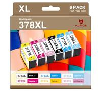AUMOK 378 378XL Compatible for Epson 378 Ink Cartridges for Epson XP 8700 Printer Ink Cartridges XP-8500 XP-8505 XP-8600 XP-8605 (6 Packs)