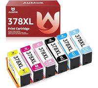 AUMOK 378XL Compatible for Epson 378 Ink Cartridges for Epson XP 8700 Printer Ink Cartridges XP-8600 XP-8500 XP-8605 XP-8505 (6-Packs)