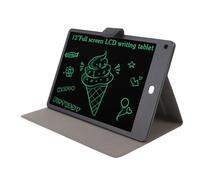 Aumotop 12 Inch EYE CARING LCD Writing Tablet with PU Case for Drafting Taking Notes, Erasable Reusable Electronic Drawing Pad for Kids/Students/Adults Black