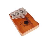 Aumotop 17-Key Thumb Piano Deer Pattern Easy to Play Sturdy Resilient Thumb Piano Instrument for Beginners Peach Blossom Wood (burlywood)