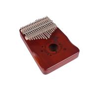 Aumotop 17-Key Thumb Piano Deer Pattern Easy to Play Sturdy Resilient Thumb Piano Instrument for Beginners Peach Blossom Wood (Brown)